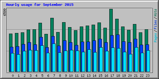 Hourly usage for September 2015