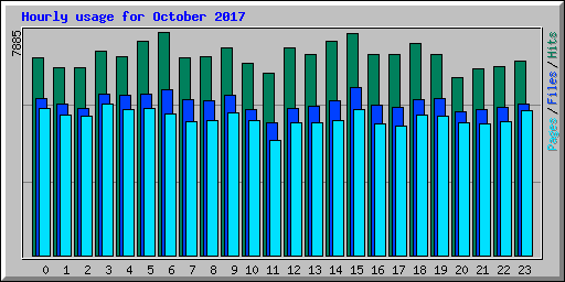 Hourly usage for October 2017