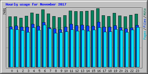 Hourly usage for November 2017